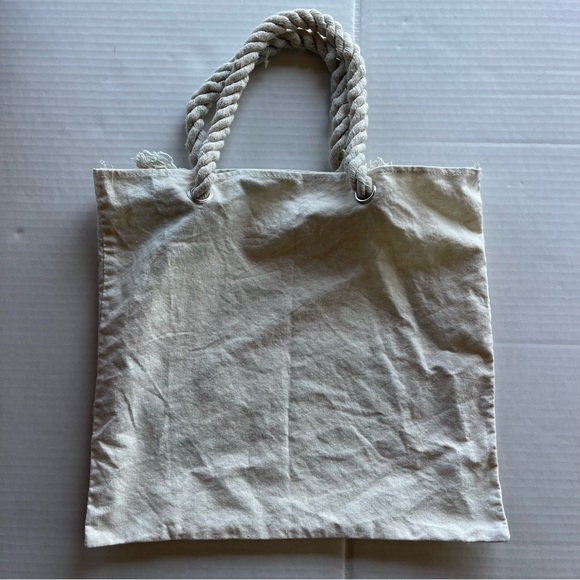 Canvas Tote Bag Go With The Flow . - Picture 3 of 8